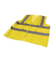 Yellow High-Visibility Net Safety Vest 100% Polyester Fabric with 5cm Reflective Tape, EN471 Class 2, Lightweight Breathable Work Vest for Industrial and Road Safety